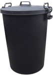Riaar 110lt Black Plastic Dustbin